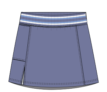 Active Skort - Crystal Blue