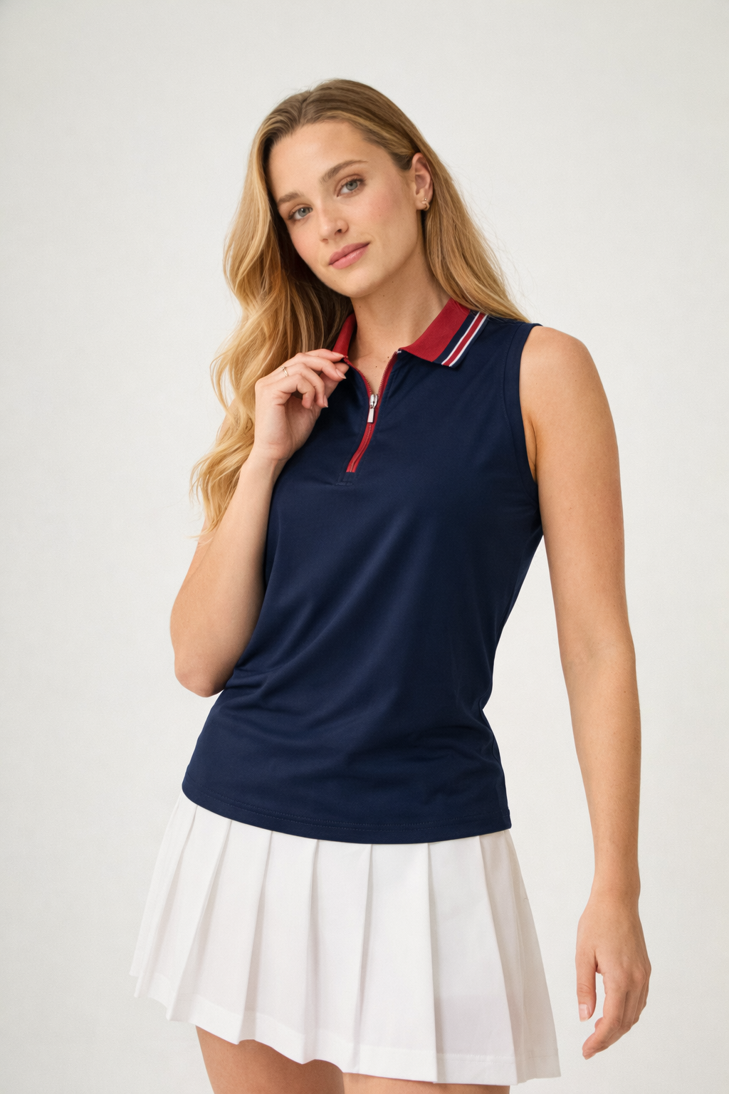 Course Ready Sleeveless - Navy/Maroon