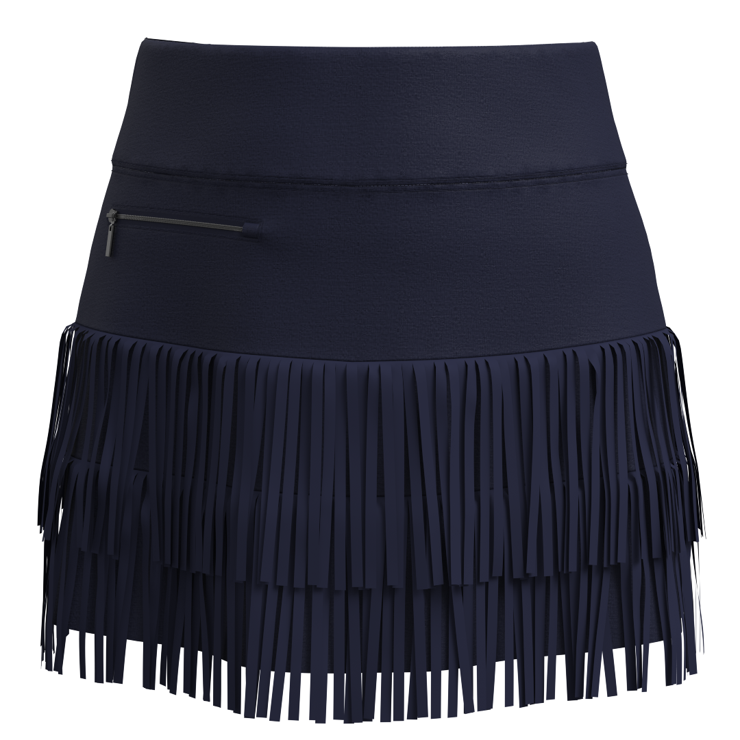 Fringe Skort 18 inch - Navy