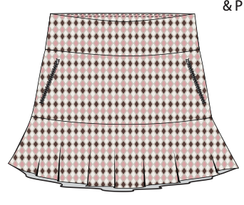 Flare Ice Skort - Rose Diamonds