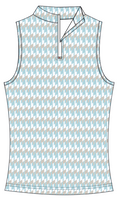 Tess Ice Sleeveless - Houndstooth