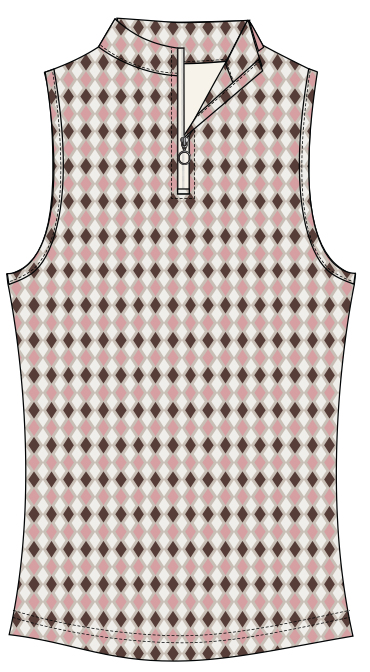 Tess Ice Sleeveless - Rose Diamonds
