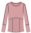 Rib Long Sleeve - Rose Quartz