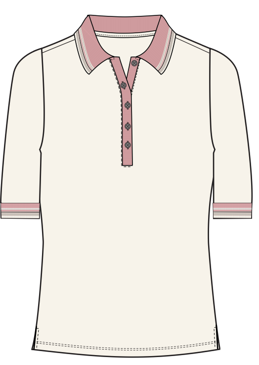 Links Luxe Tee - Snow White/Rose