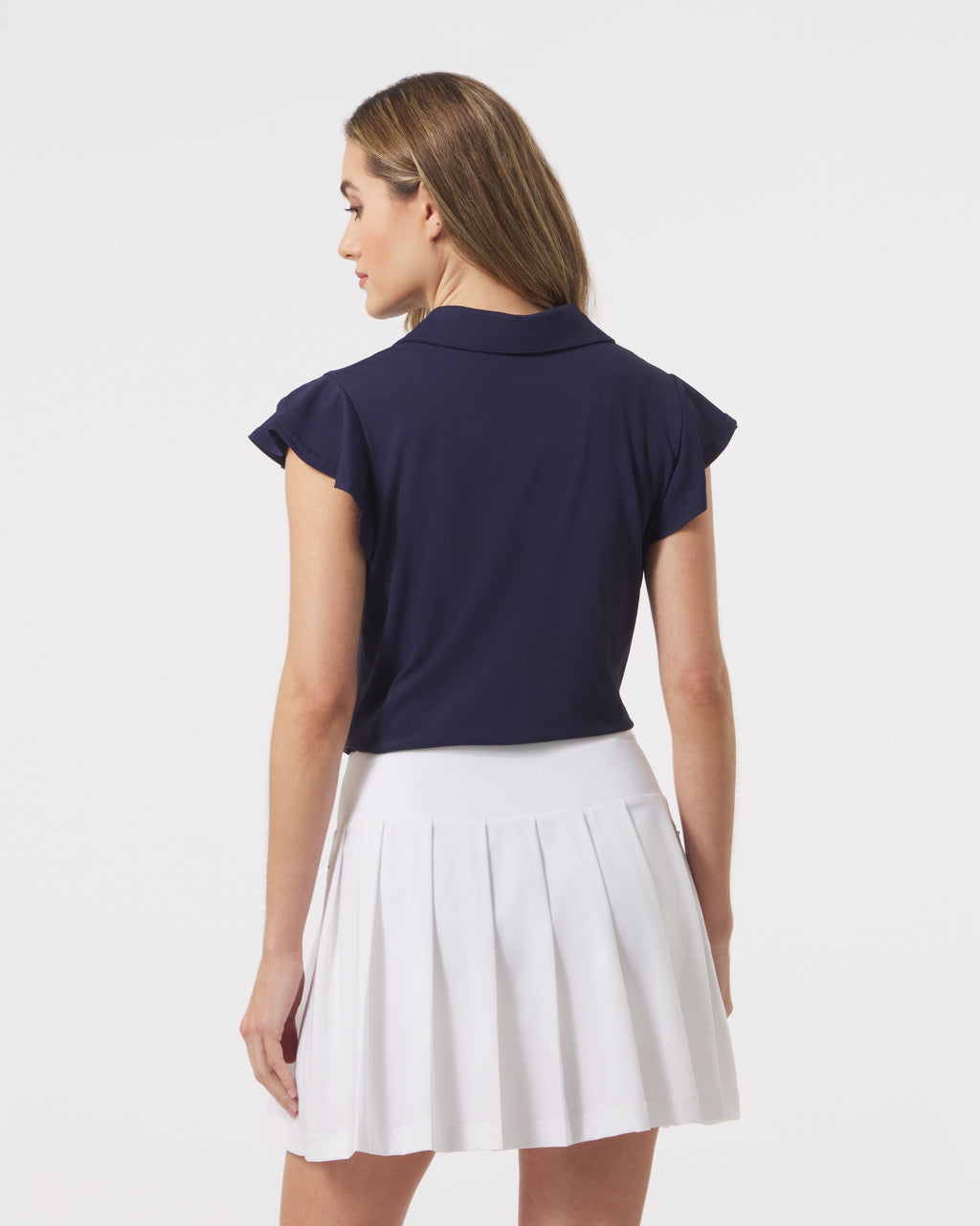 Harper Ruffle Sleeve - Classic Navy