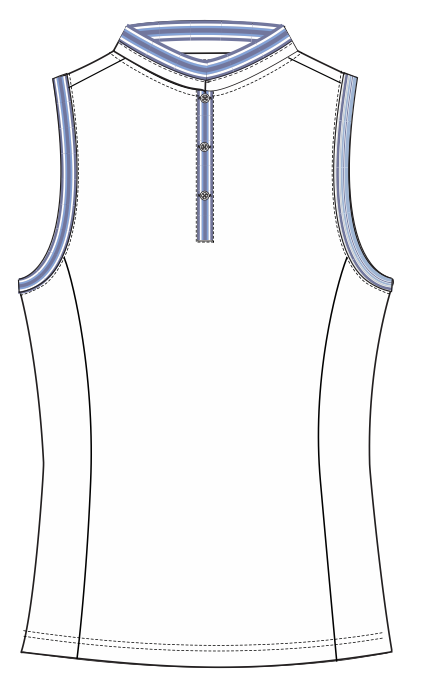 Ace Sleeveless - White / Crystal Blue