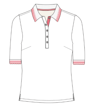 Links Luxe Tee - Snow White/Rose