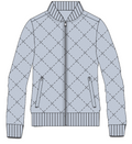 Quilted Bomber - Glacier Grey