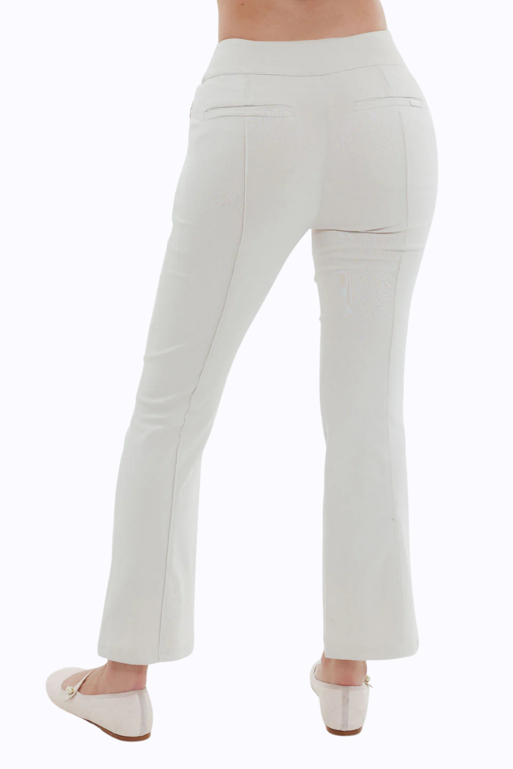 Jackie Cropped Flare Pant - Stone