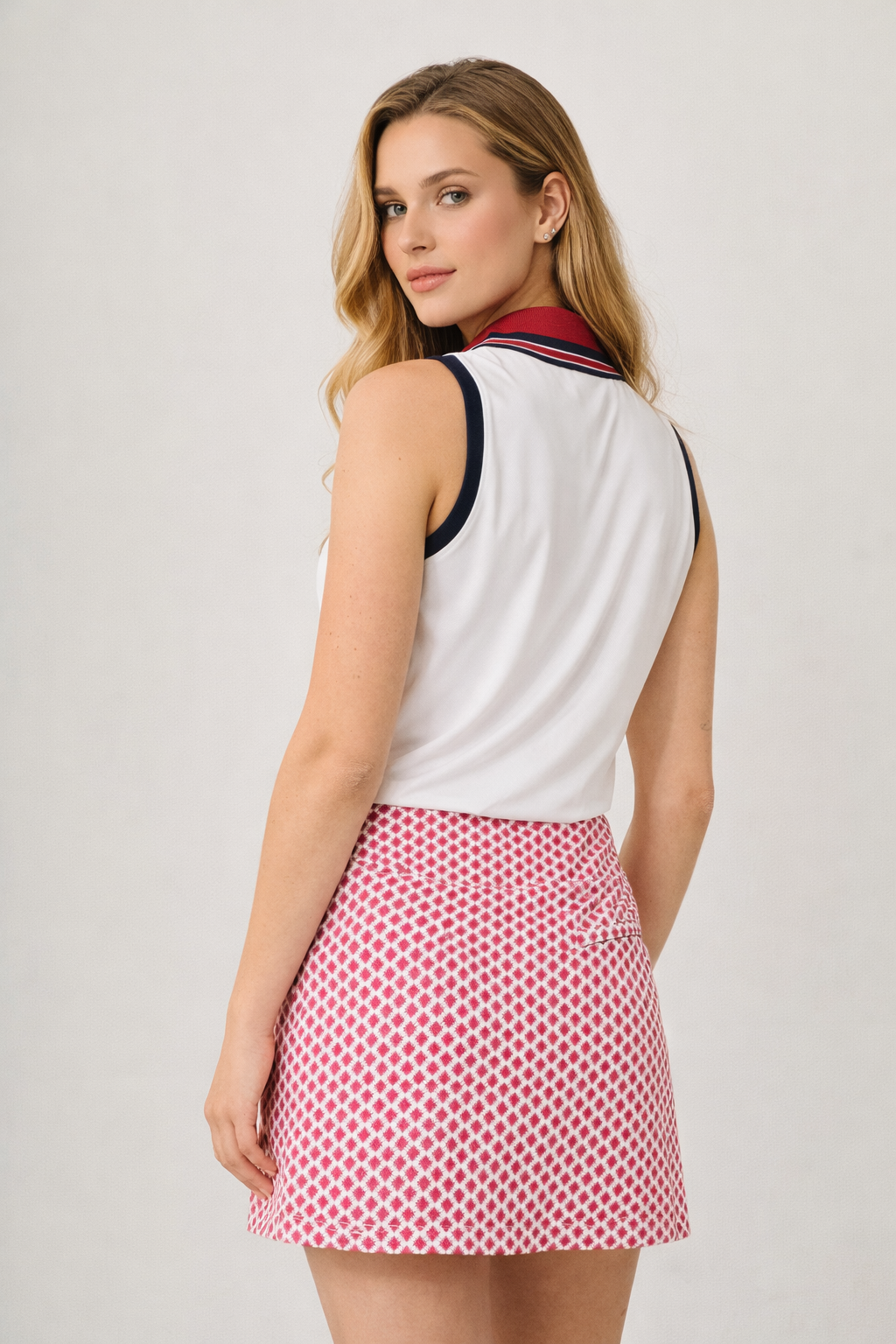 Course Ready Sleeveless - White/Maroon